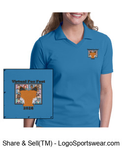Virtual Fox Fest 2026 Women's V-neck polo Design Zoom